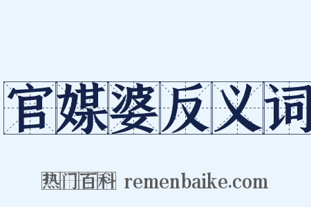 官媒婆反义词是什么意思的图片